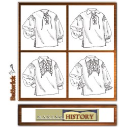 4486 HISTORIC MEDIEVAL POET SHIRT HIM HER EZ PATTERN S-XL-XXXL
